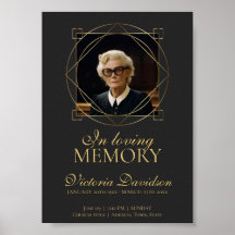 Annonce de funérailles numérique gris foncé