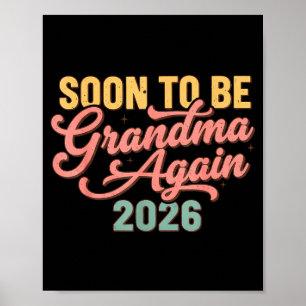Affiche Annonce de grossesse Bientôt de nouveau grand-mère