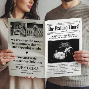 Affiche Annonce de grossesse dans un journal lors d'une sé