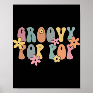 Affiche Annonce de grossesse de grand-père P groovy