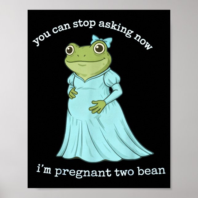Affiche Annonce de grossesse de grenouille drôle Médiéval  (Devant)