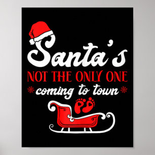 Affiche Annonce de grossesse de Noël au Père Noël