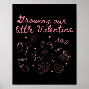Affiche Annonce de grossesse de notre petit Saint-Valentin