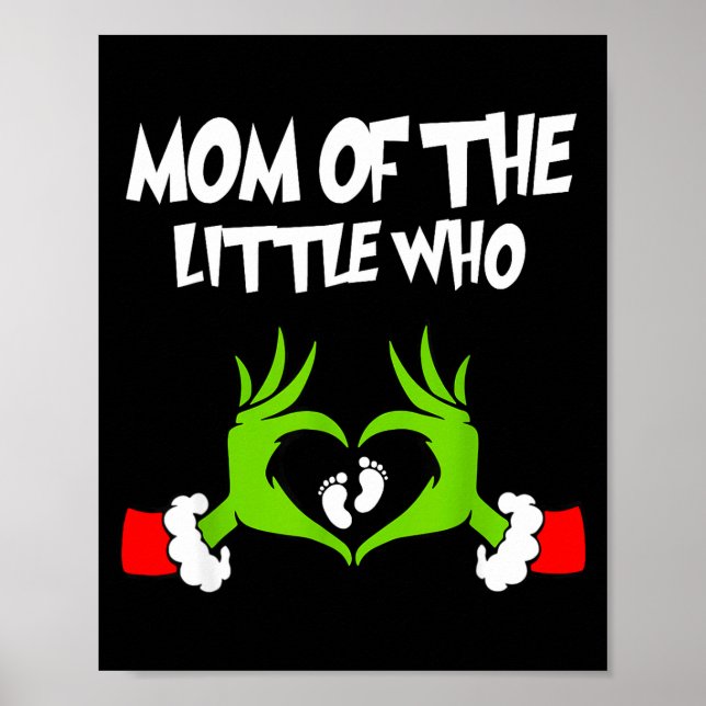 Affiche Annonce de grossesse drôle de Noël Maman du  (Devant)