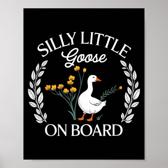 Affiche Annonce de grossesse Silly Little Goose à bord dès (Devant)