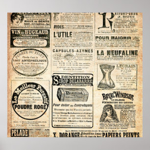 Affiche Annonce de journal français 1897
