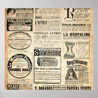 Affiche Annonce de journal français 1897