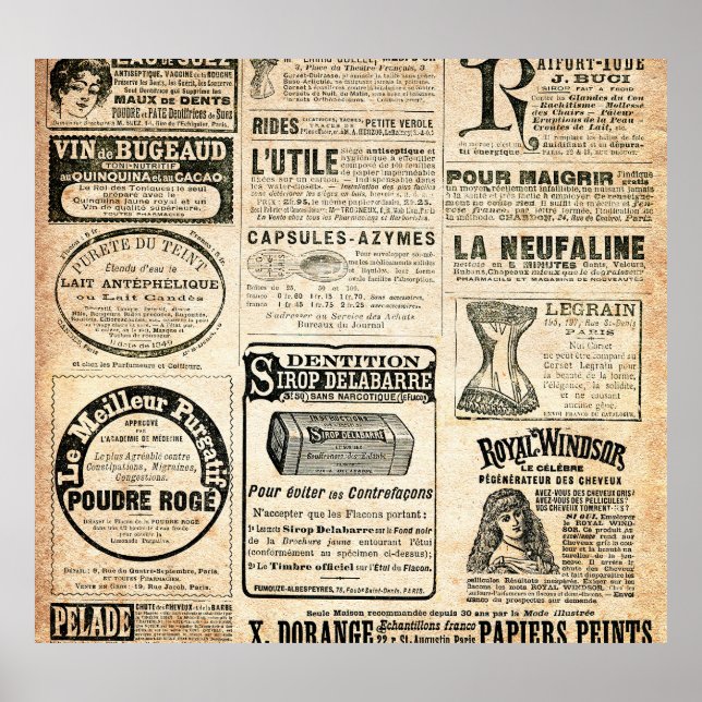 Affiche Annonce de journal français 1897 (Devant)