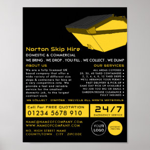 Affiche Annonce de la société Dumpster, Skip/Dumpster