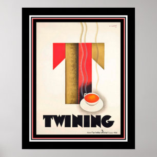 Affiche Annonce de thé Twining en 1930 par Charles Loupot