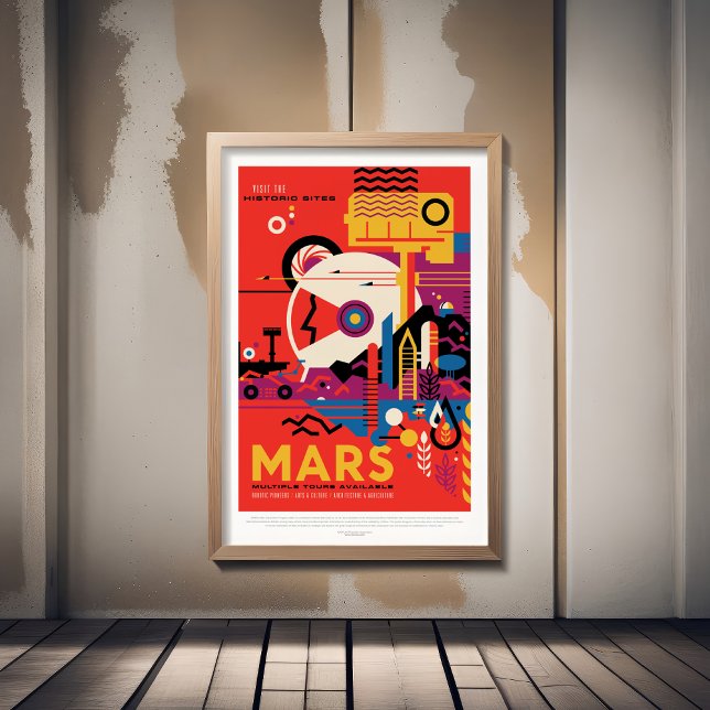 Affiche Annonce de voyage Sci-Fi, Planète Mars (Créateur téléchargé)