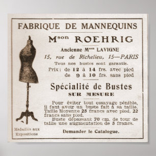 Affiche Annonce française vintage à partir de 1910