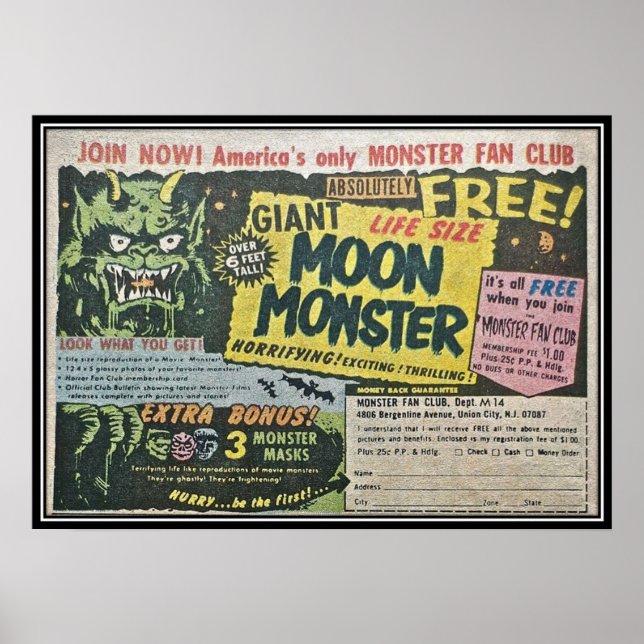 Affiche Annonce géante Monster Moon (Devant)