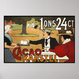 Affiche Annonce hollandaise Cacao 1897