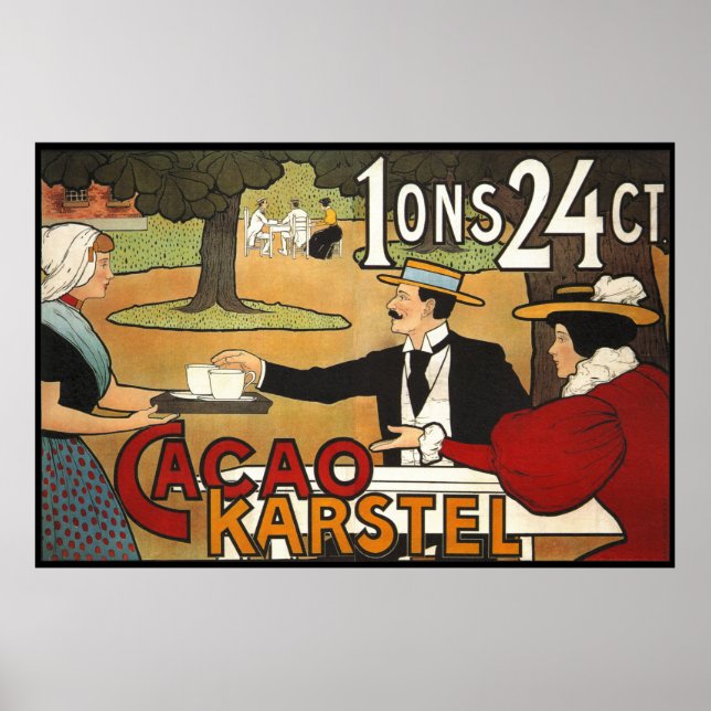 Affiche Annonce hollandaise Cacao 1897 (Devant)