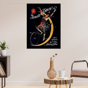 Affiche Annonce Vélo Art Nouveau Français