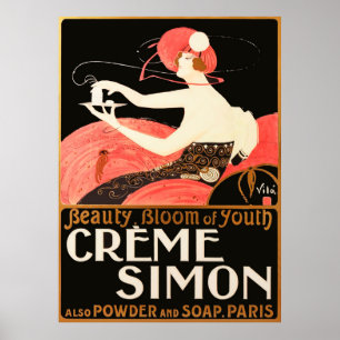 Affiche Annonce Vintage de beauté française