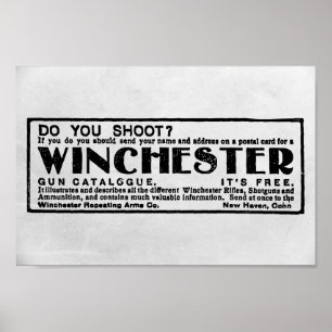 Affiche Annonce Vintage de Winchester 1902