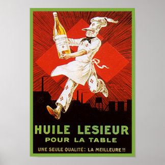 Affiche Annonce Vintage Huile Lesieur