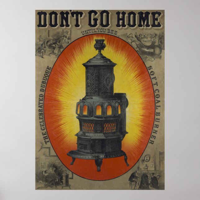 Affiche Annonce Vintage Pour Le Brûleur De Charbon Doux Du (Devant)
