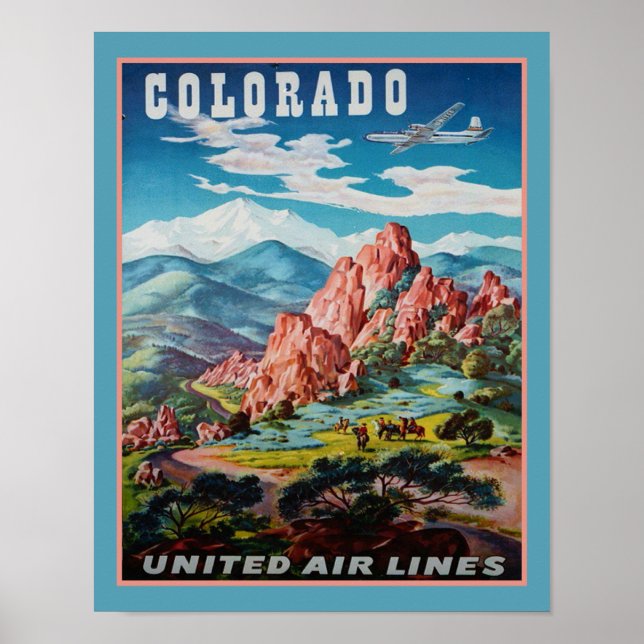 Affiche Annonce voyage au Colorado 1947 (Devant)