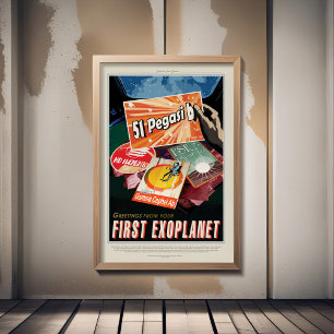 Affiche Annonce Voyage Sci-Fi, Planet 51 Pegasi B