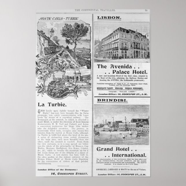 Affiche Annonces pour Le Restaurant La Turbie, (Devant)