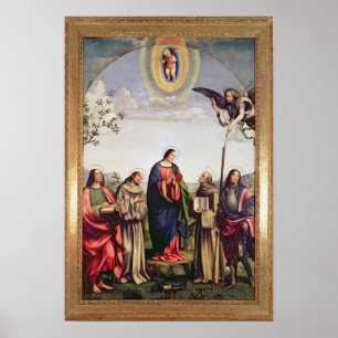 Affiche Annonciation et saints, 1500