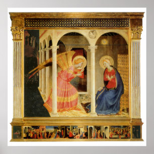 Affiche Annonciation par Fra Angelico, Beaux-Arts de la Re