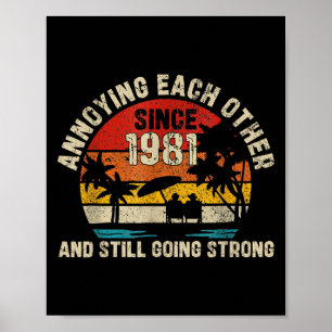 Affiche Annoying Together depuis 1981 44th Mariage Annive