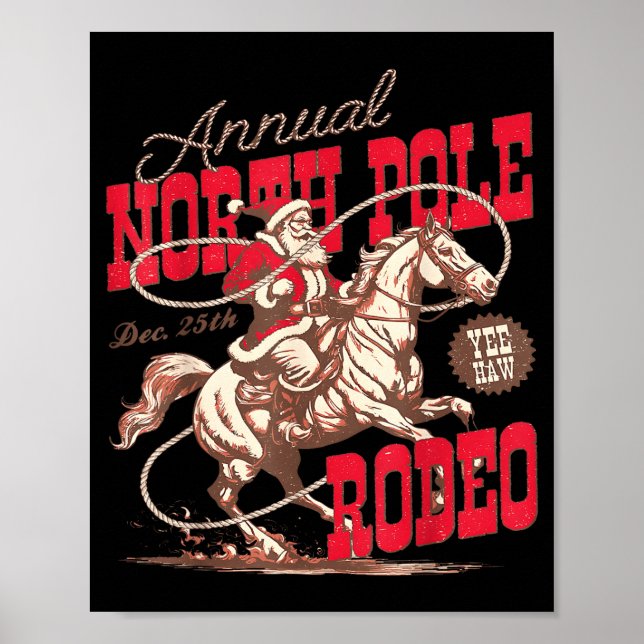 Affiche Annual North Le Rodeo Cowboy Santa Howdy Christmas (Devant)