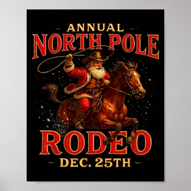 Affiche Annual North Le Rodeo Dec 25th Santa Design  (Devant)