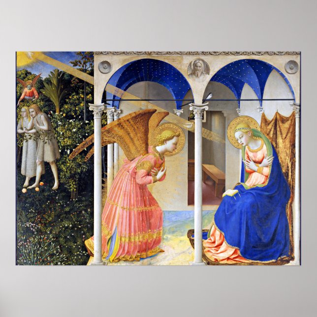 Affiche ANNUNCIATION by Fra Beato Angelico (Devant)