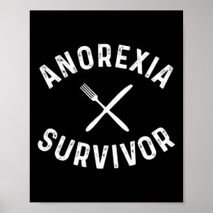 Affiche Anorexie Survivante, Anorexie Sensibilisation Pour