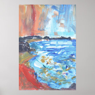 Affiche Anse Océanique Expressionniste Vibrante