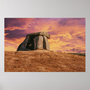 Affiche Anta do Tapadao Dolmen. Ruines néolithiques à Crat