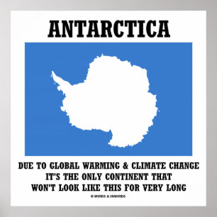 Affiche Antarctica Global Warming Changement climatique
