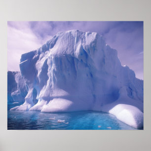 Affiche Antarctique. Paysages glaciaires de l'Antarctique