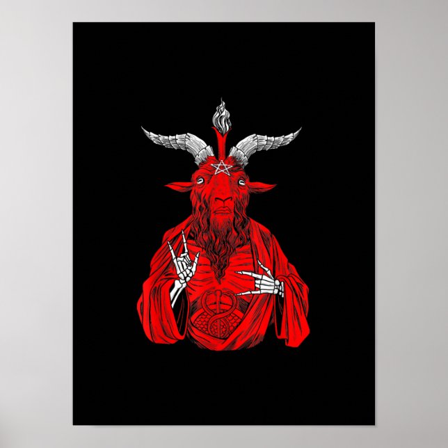 Affiche Antéchrist Goat Satan Baphomet (Devant)
