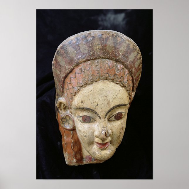 Affiche Antefix with a female head, from Cerveteri (Devant)
