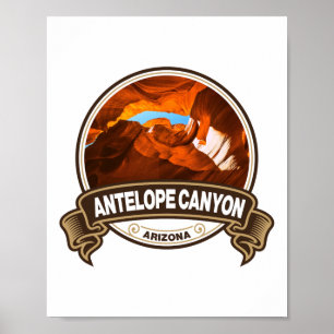 Affiche Antelope Canyon Arizona Travel Badge