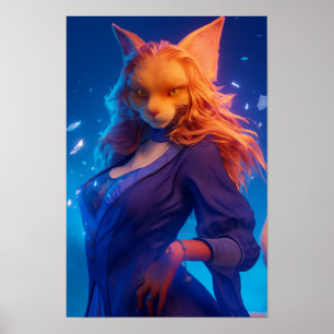 Affiche Anthro chat élégant