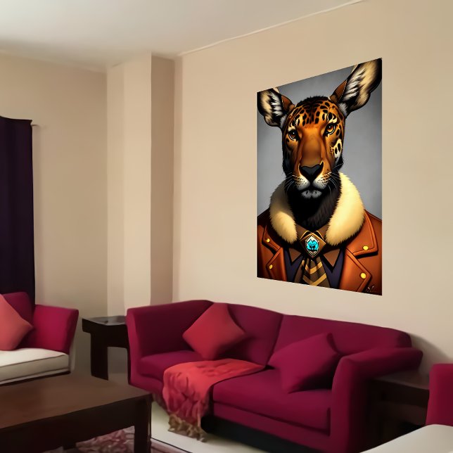 Affiche Anthropomorphique Moose Jaguar | Art AI (Créateur téléchargé)