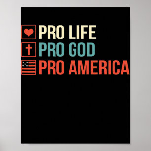 Affiche Anti-avortement Pro God Pro America pro choice Avo