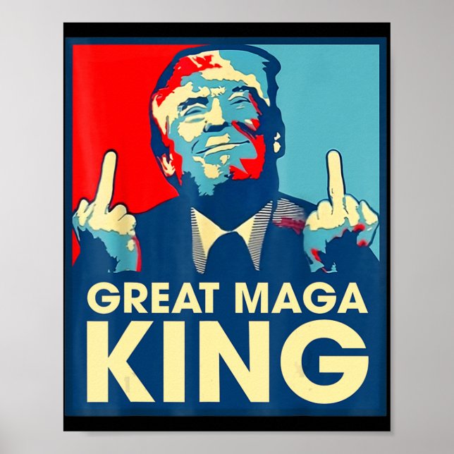 Affiche Anti Biden Le Grand Maga King amusant Trump Ultra  (Devant)