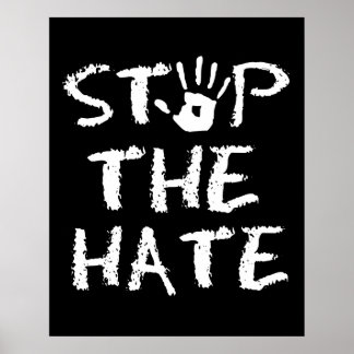 Affiche Anti Discrimination Racisme et Haine Arrêtez la Ha