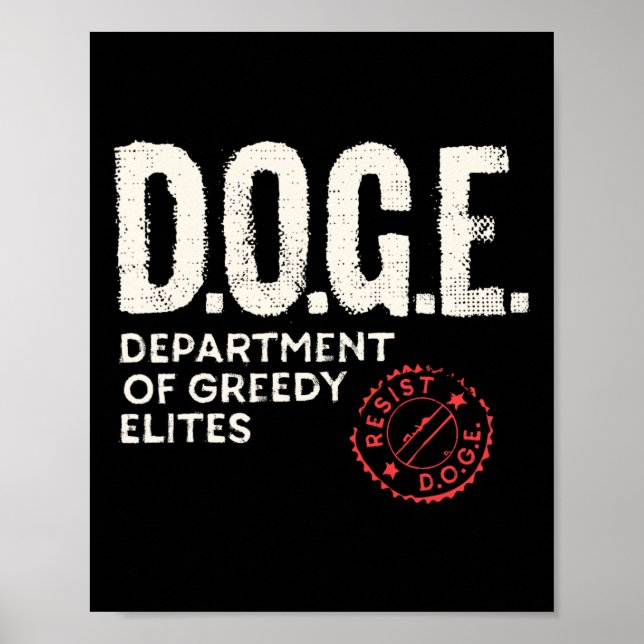 Affiche Anti Doge D.o.g.e. Définition du sens réel (Devant)