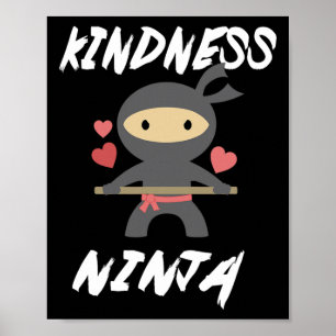 Affiche Anti-harcèlement amusement Kindness Ninja School T