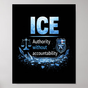 Affiche Anti Ice je proteste et résiste je soutiens les im