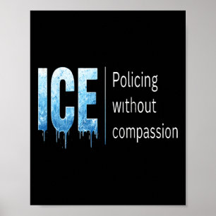 Affiche Anti Ice Je proteste et résiste soutien aux immigr